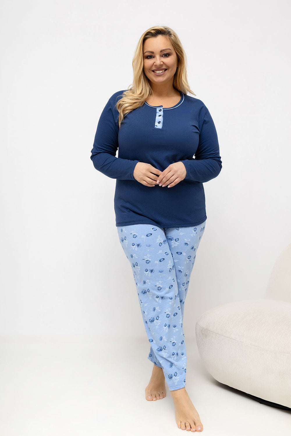 Pyjama femme Forever Pink Taille Plus Taille — bleu