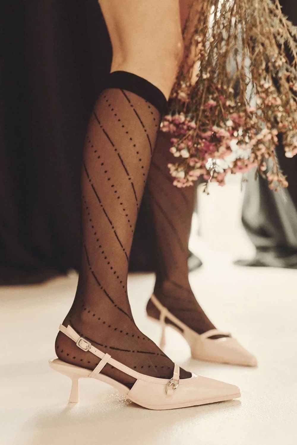 Chaussettes longues femme Gabriella — noir