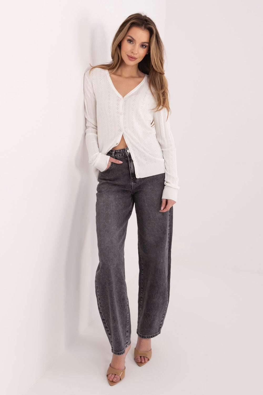 Cardigan femme Sublevel — blanc