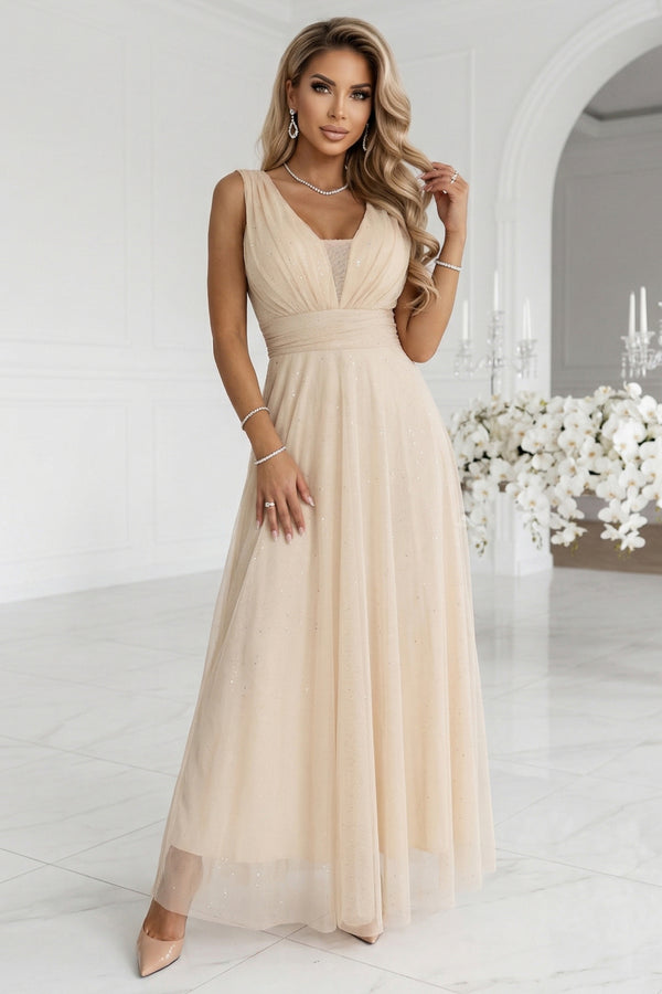 Robe femme Numoco Longue Longue — beige