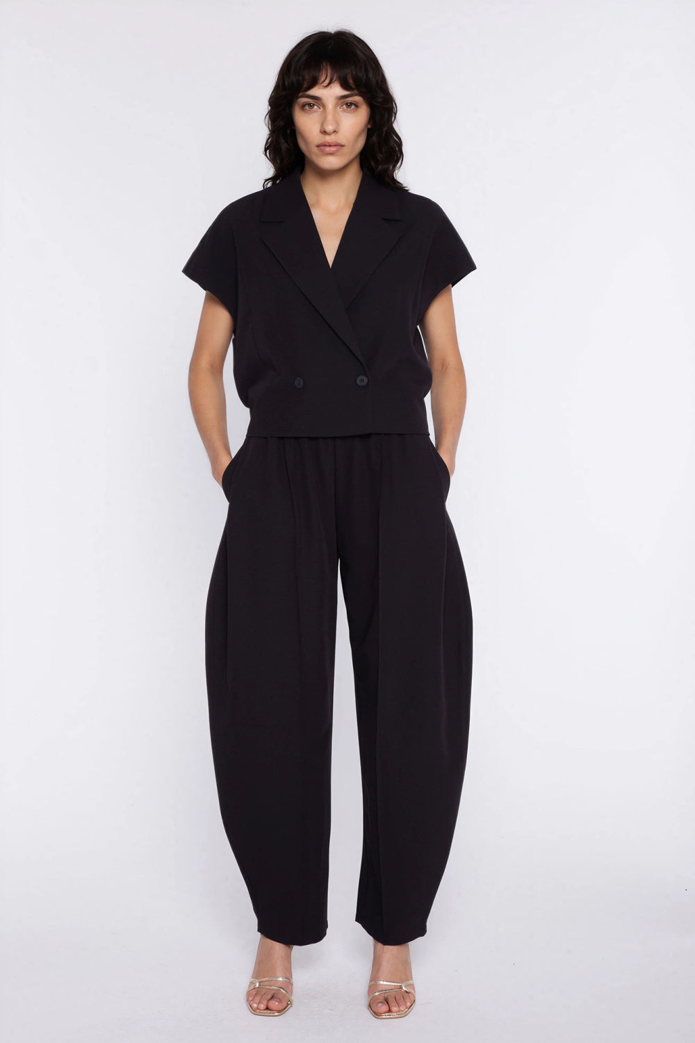 Chaussures à talons femme Nife Pantalon Pantalon — noir