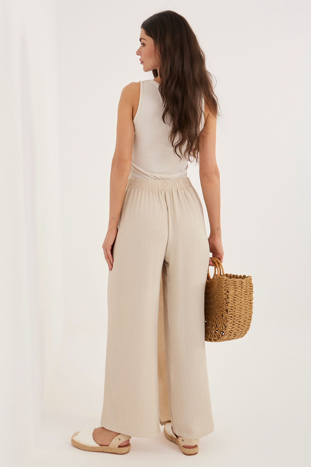 Chaussures à talons femme Factory Price Pantalon Pantalon — beige