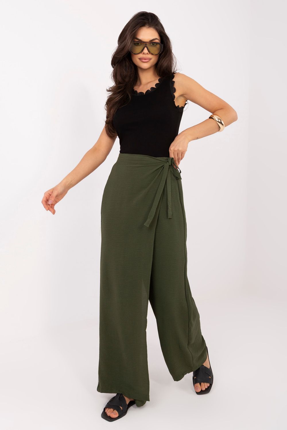 Chaussures à talons femme Factory Price Pantalon Pantalon — vert