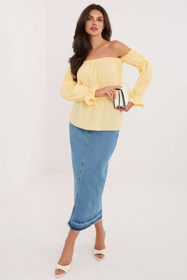 Blouse femme Italy Moda Chemisier Chemisier — jaune