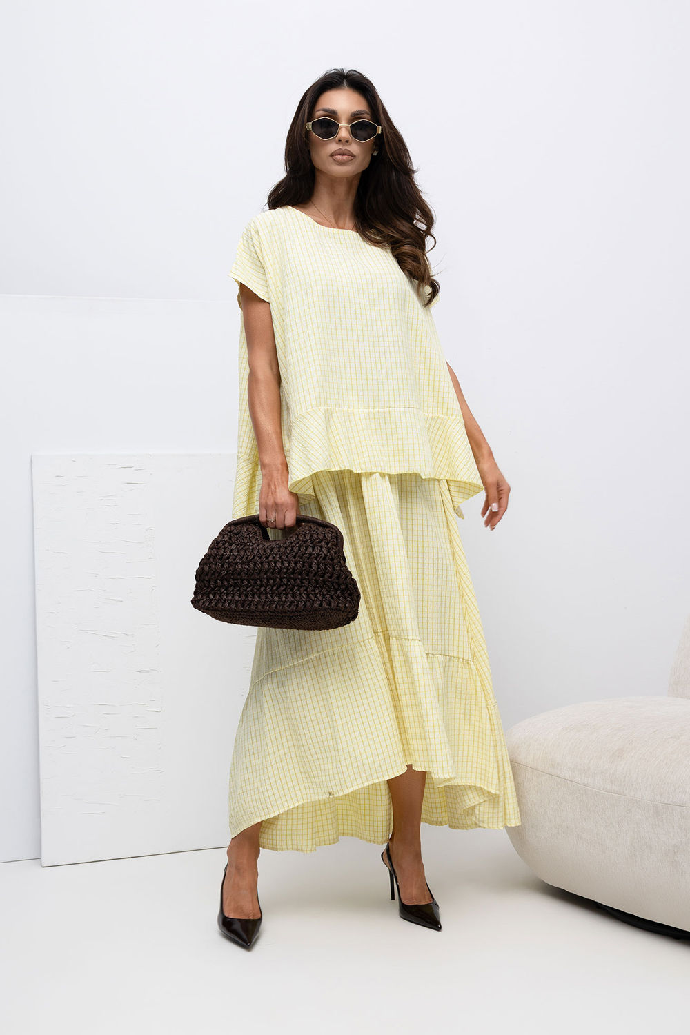 Blouse femme Italy Moda Chemisier Chemisier — jaune