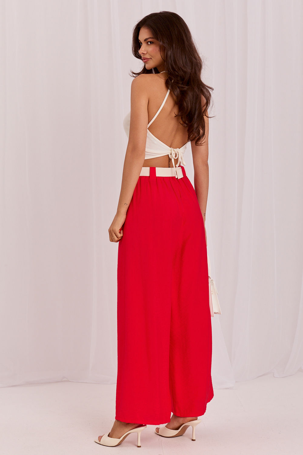 Chaussures à talons femme Rue Paris Pantalon Pantalon — rouge