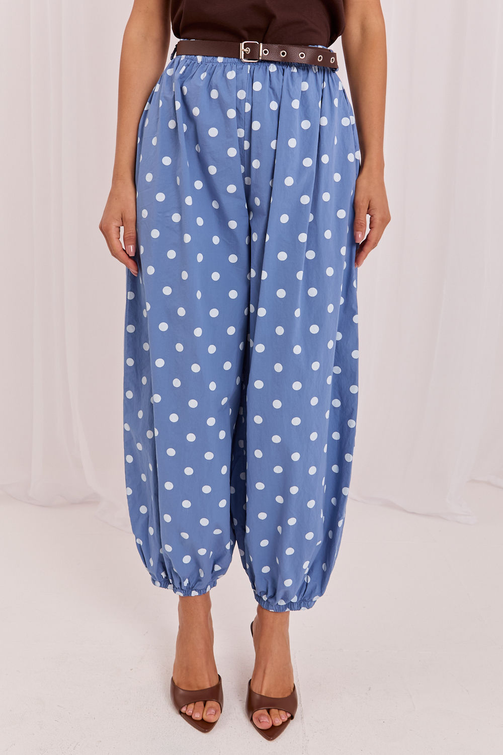 Chaussures à talons femme Italy Moda Pantalon Pantalon — bleu