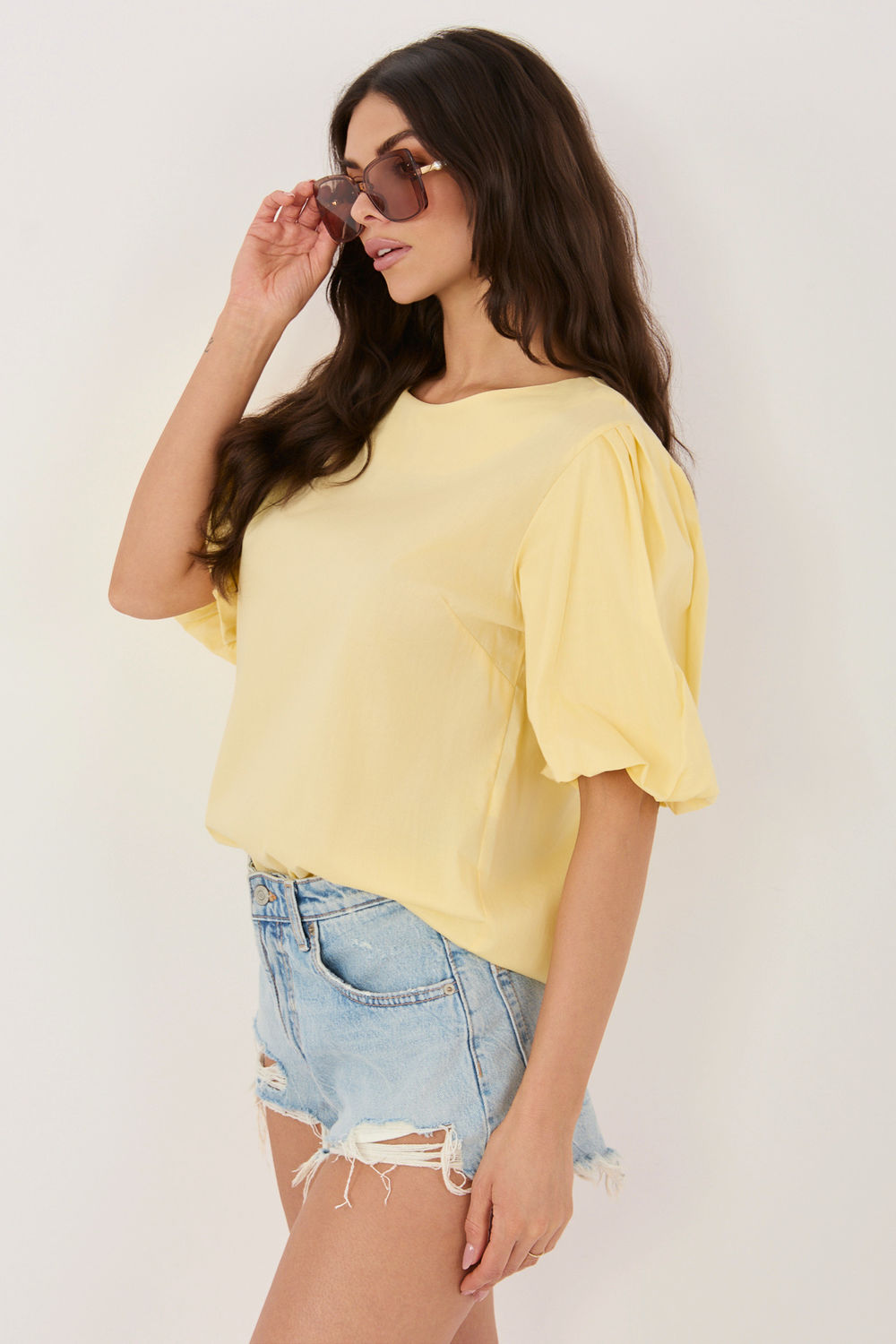 Blouse femme Italy Moda Chemisier Chemisier — jaune