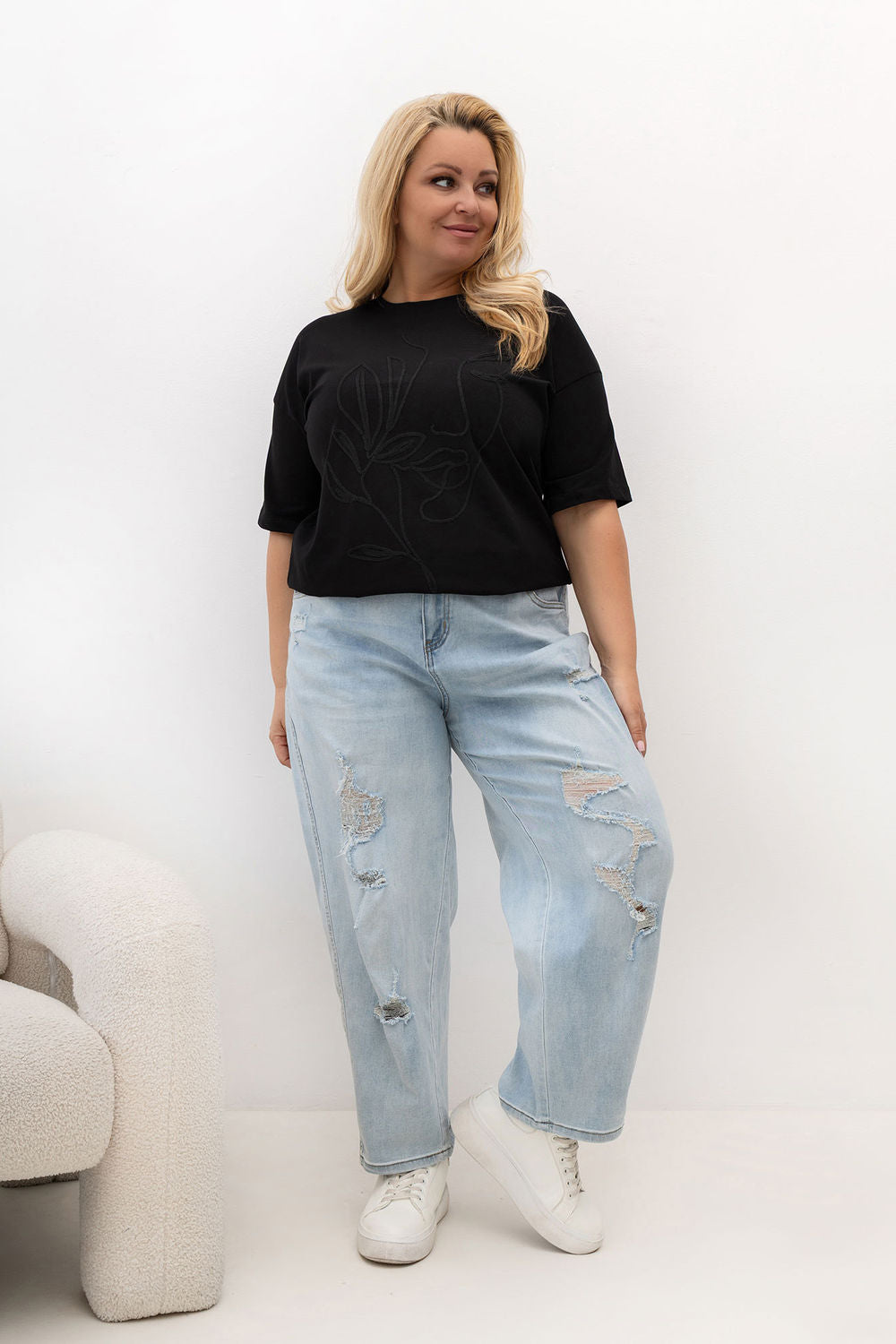 T-shirt femme Relevance Plus Size Plus — noir