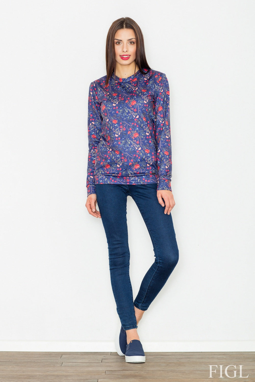 T-shirt femme Figl Sweatshirt Sweatshirt — bleu