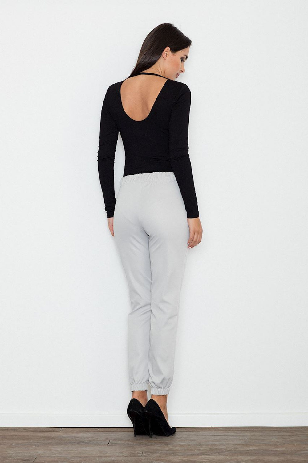 Chaussures à talons femme Figl Pantalon Pantalon — gris