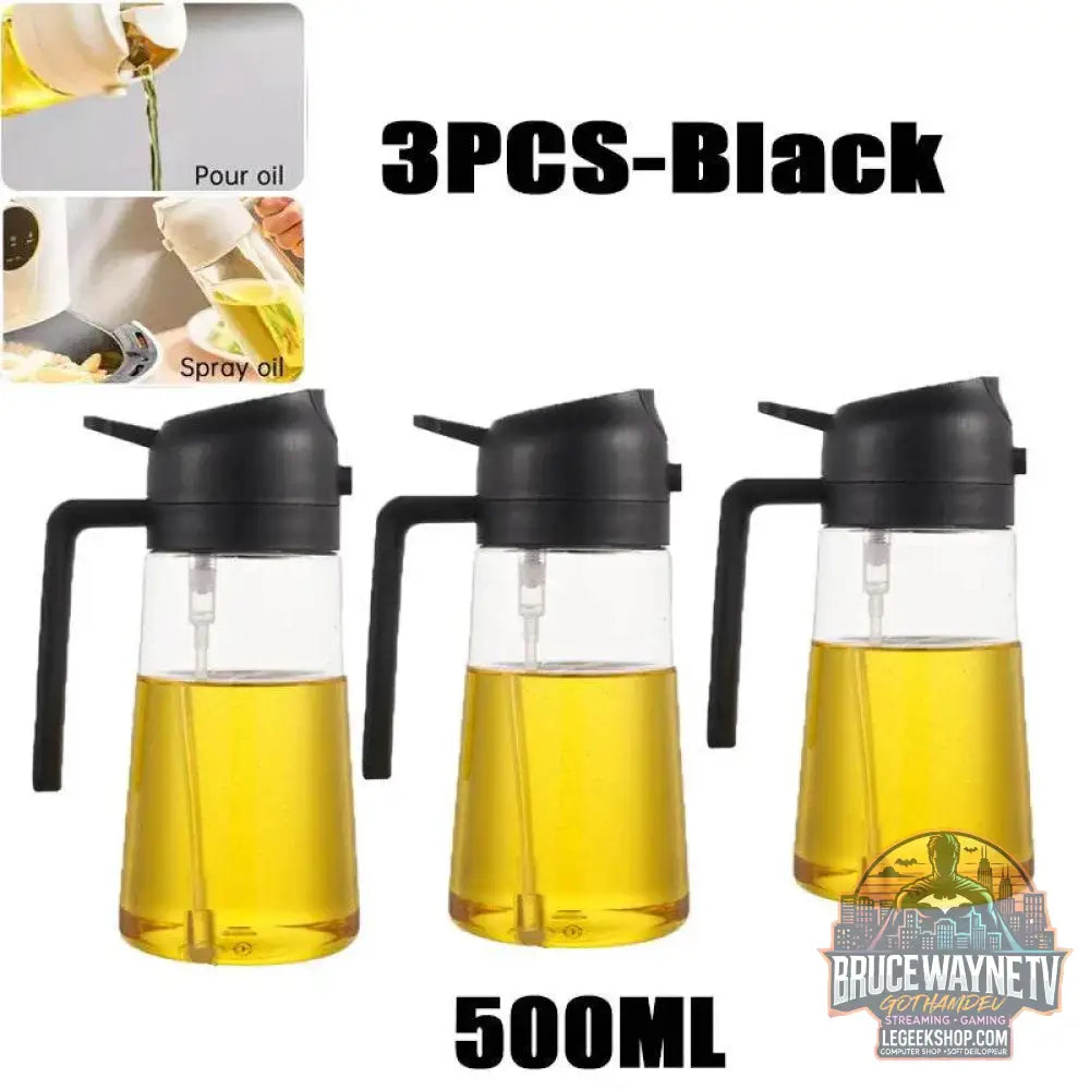 🥗 Bouteille de Pulvérisation d’Huile 2-en-1 | Distributeur & Spray pour Cuisine, BBQ & Pique-Nique 🌿🔥 - Legeekshop