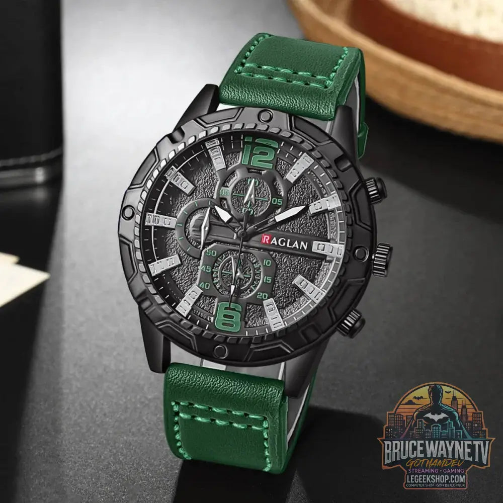 Montre-bracelet en cuir pour homme, marque supérieure, mode, horloge, cadeau | Wayne Outfitters - Legeekshop