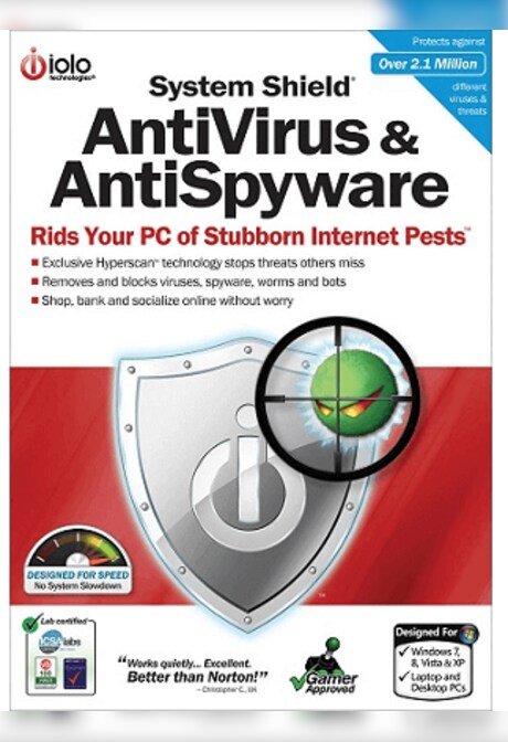 iolo System Shield AntiVirus & AntiSpyware (PC) 10 Devices 1 Year - iolo Key - GLOBAL