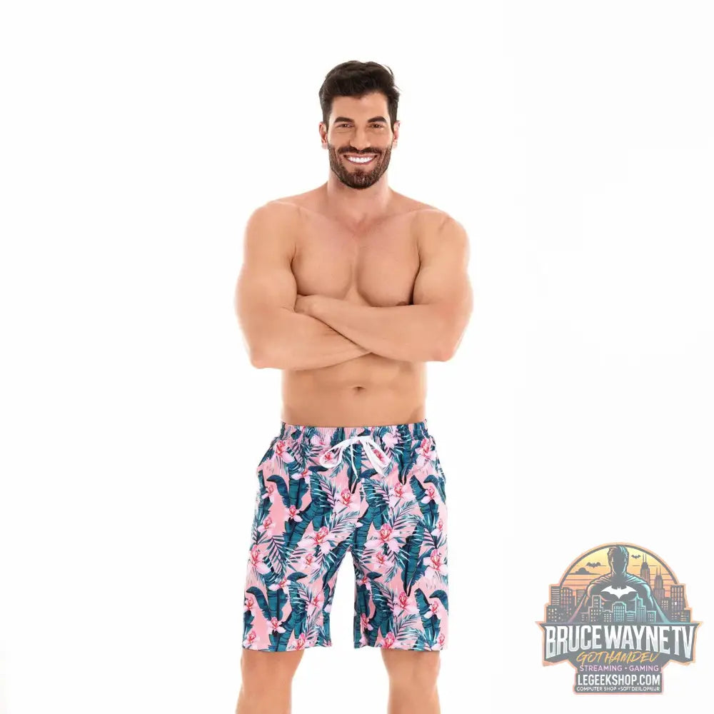 🩳 short de bain homme imprimé floral 🩳 - Legeekshop