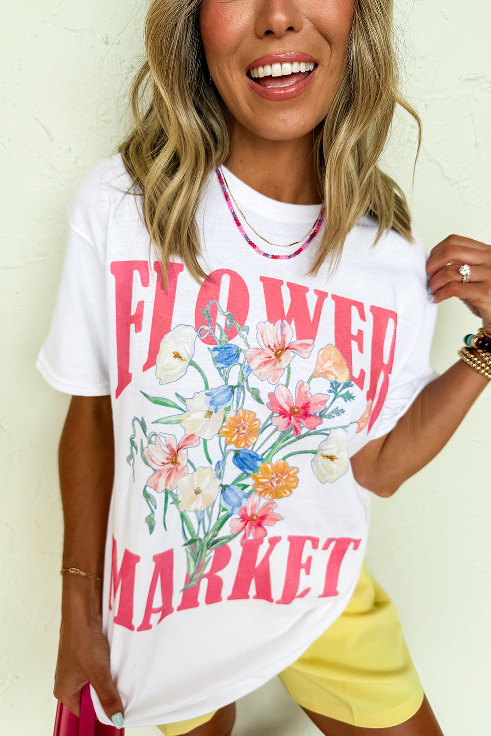 T-shirt femme graphique — blanc