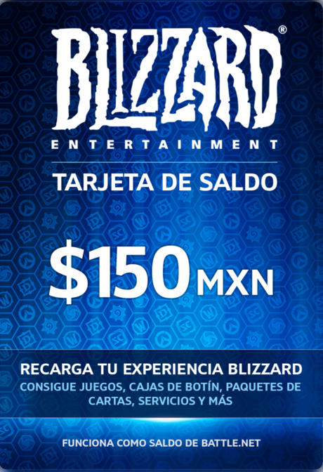 Blizzard Gift Card 150 MXN - Battle.net Key - For MXN Currency Only