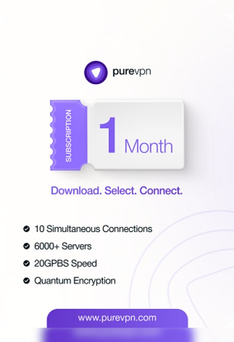 PureVPN (10 Devices, 1 Month) - PureVPN Key - GLOBAL