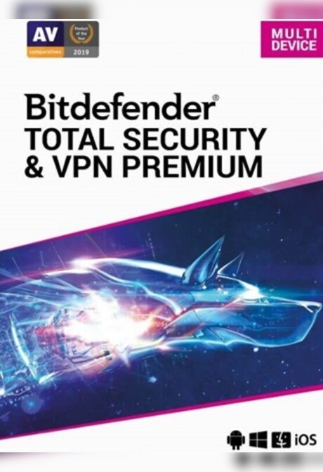 Bitdefender Total Security + Premium VPN (PC, Android, Mac, iOS) (3 Devices, 1 Year) - Bitdefender Key - GLOBAL