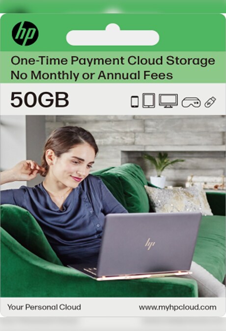 myHPcloud Cloud Storage Platform One-Time Payment Gift Card 50 GB - myHPcloud Key - APAC