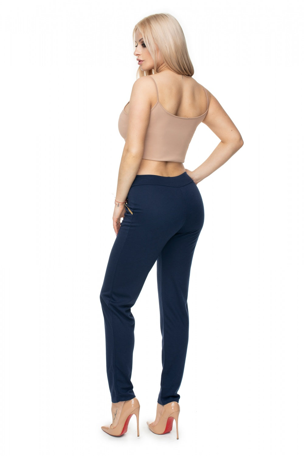 Chaussures à talons femme PeeKaBoo Pantalon Long Pantalon — bleu marine