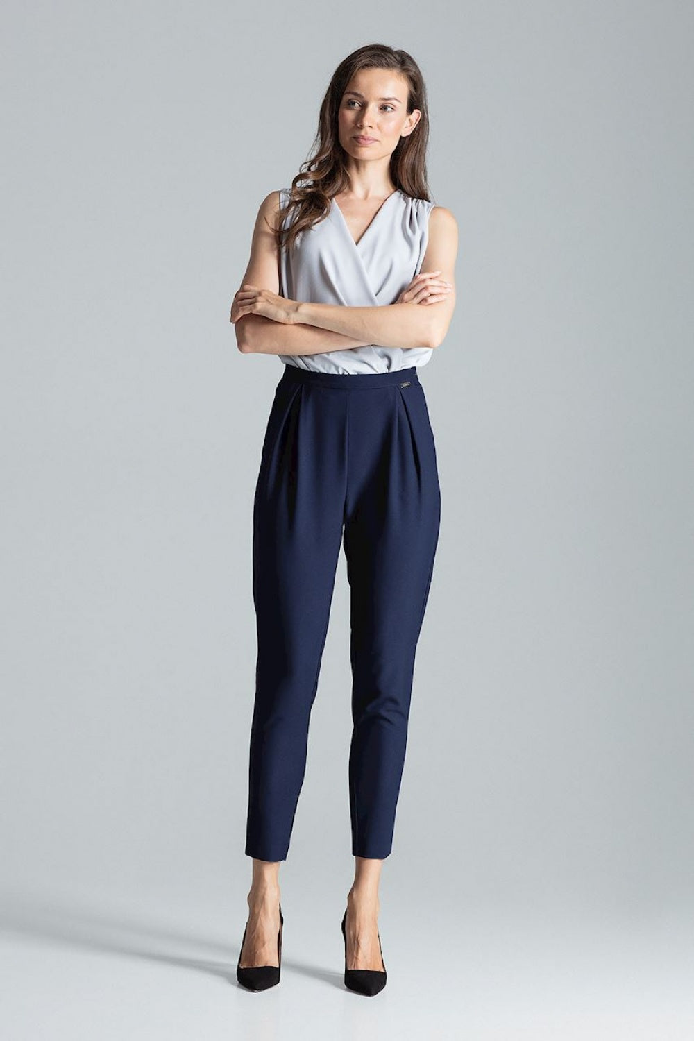 Chaussures à talons femme Figl Pantalon Pantalon — bleu marine