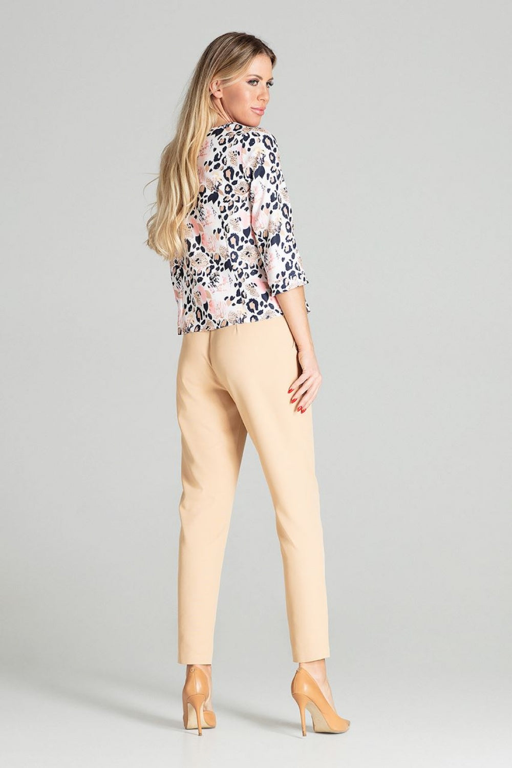 Chaussures à talons femme Figl Pantalon Long Pantalon — beige