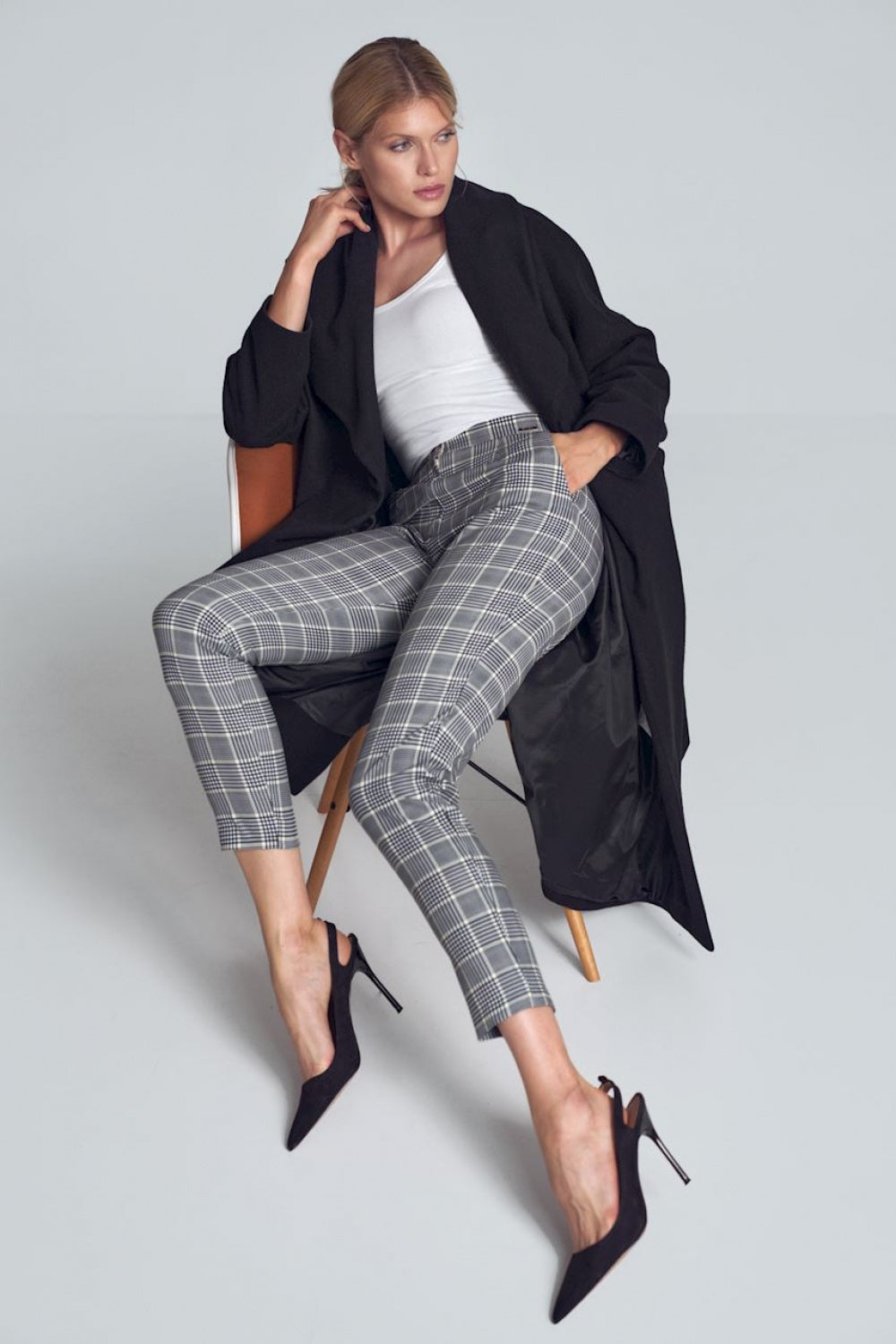Chaussures à talons femme Figl Pantalon Pantalon — gris