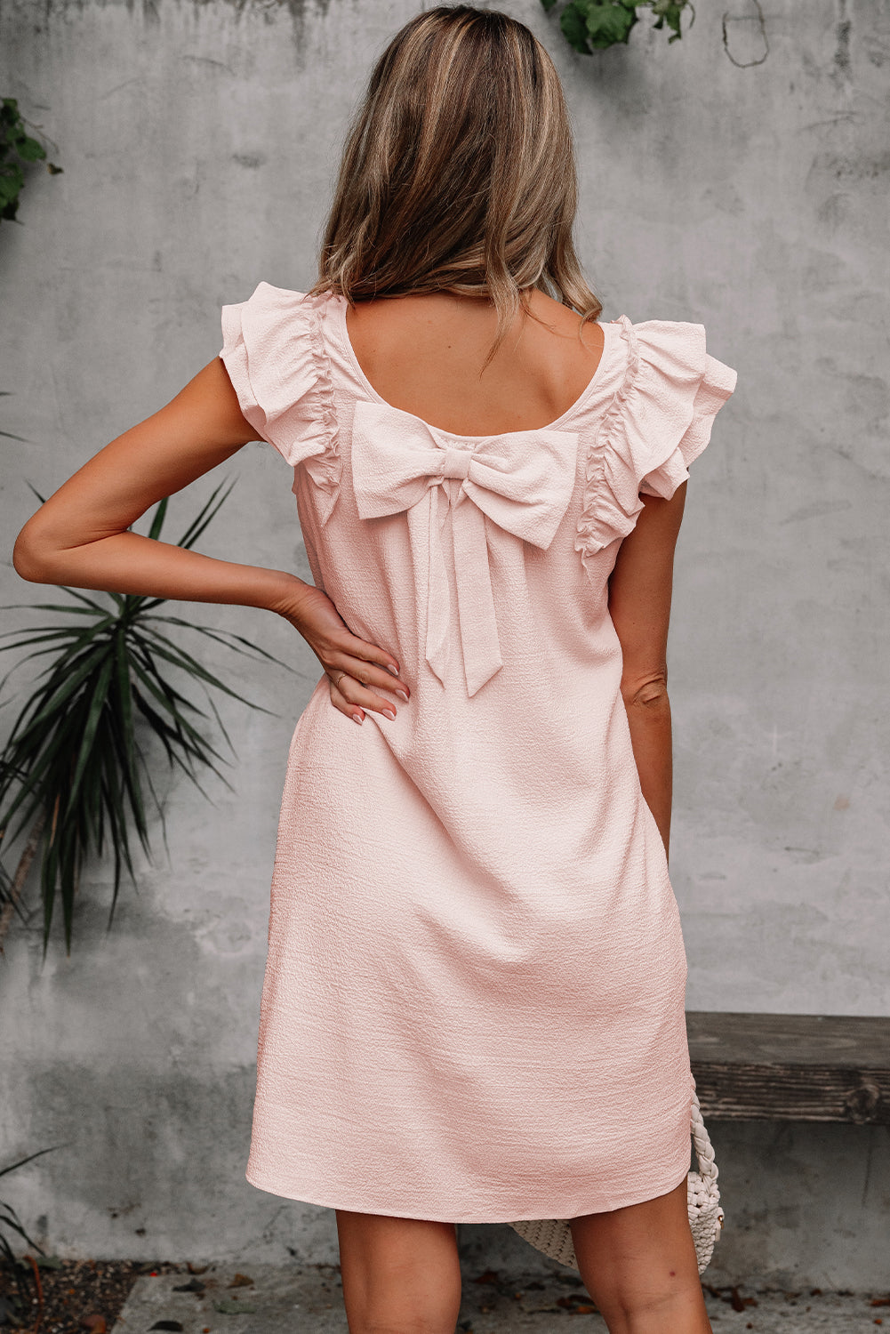 Robe courte femme — rose clair
