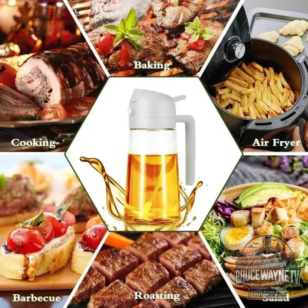 🥗 Bouteille de Pulvérisation d’Huile 2-en-1 | Distributeur & Spray pour Cuisine, BBQ & Pique-Nique 🌿🔥 - Legeekshop