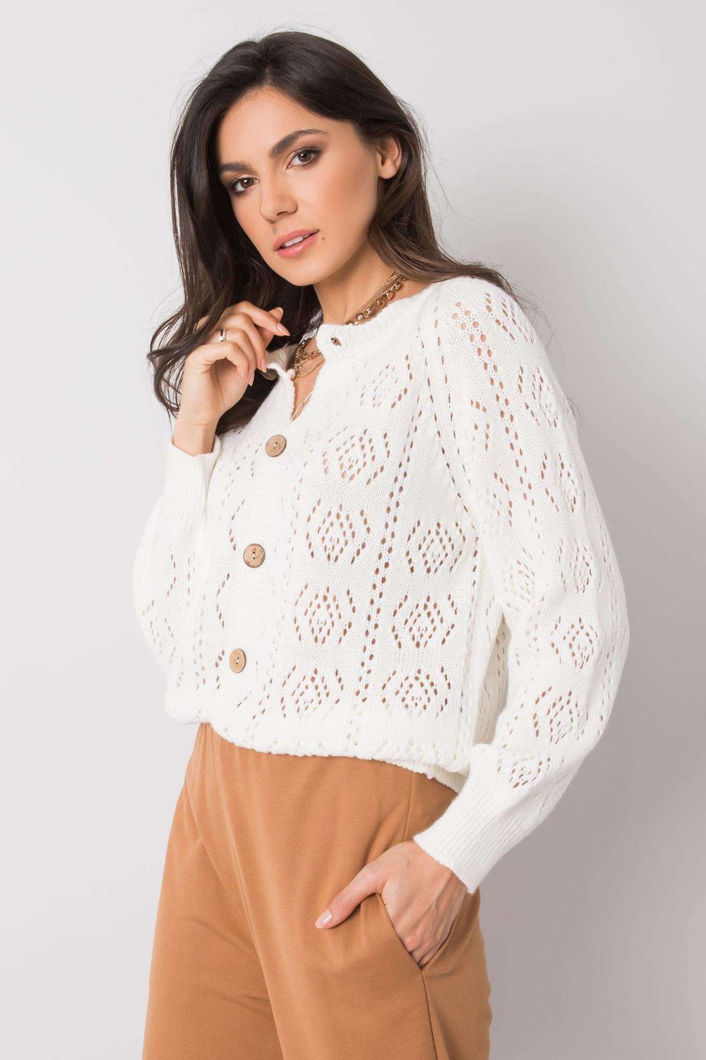 Cardigan femme Och Bella — beige