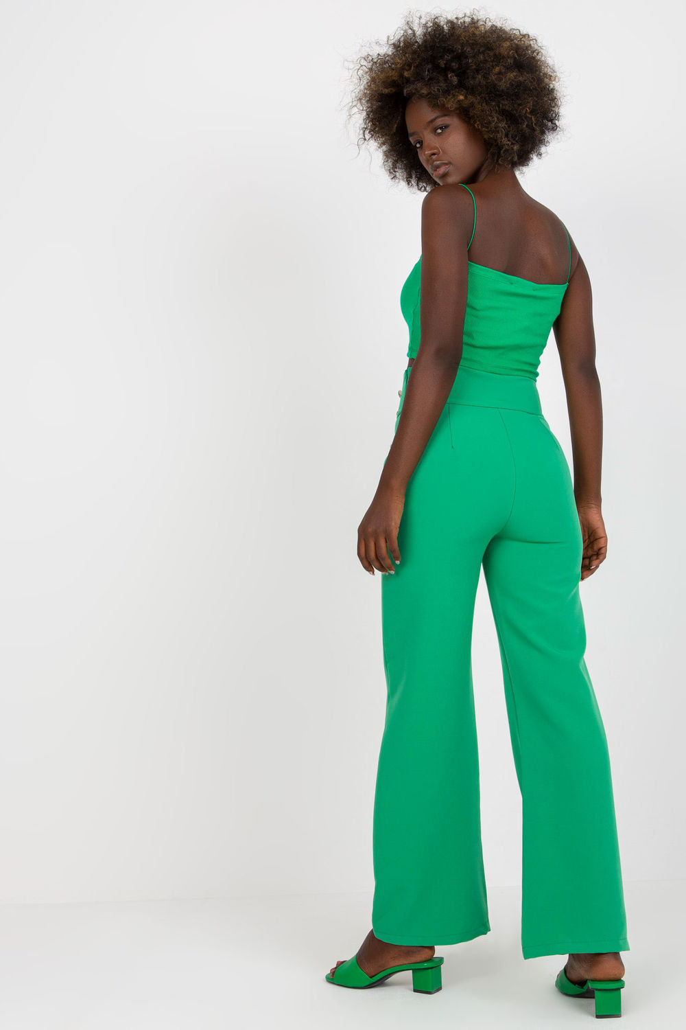 Chaussures à talons femme Italy Moda Pantalon Pantalon — vert