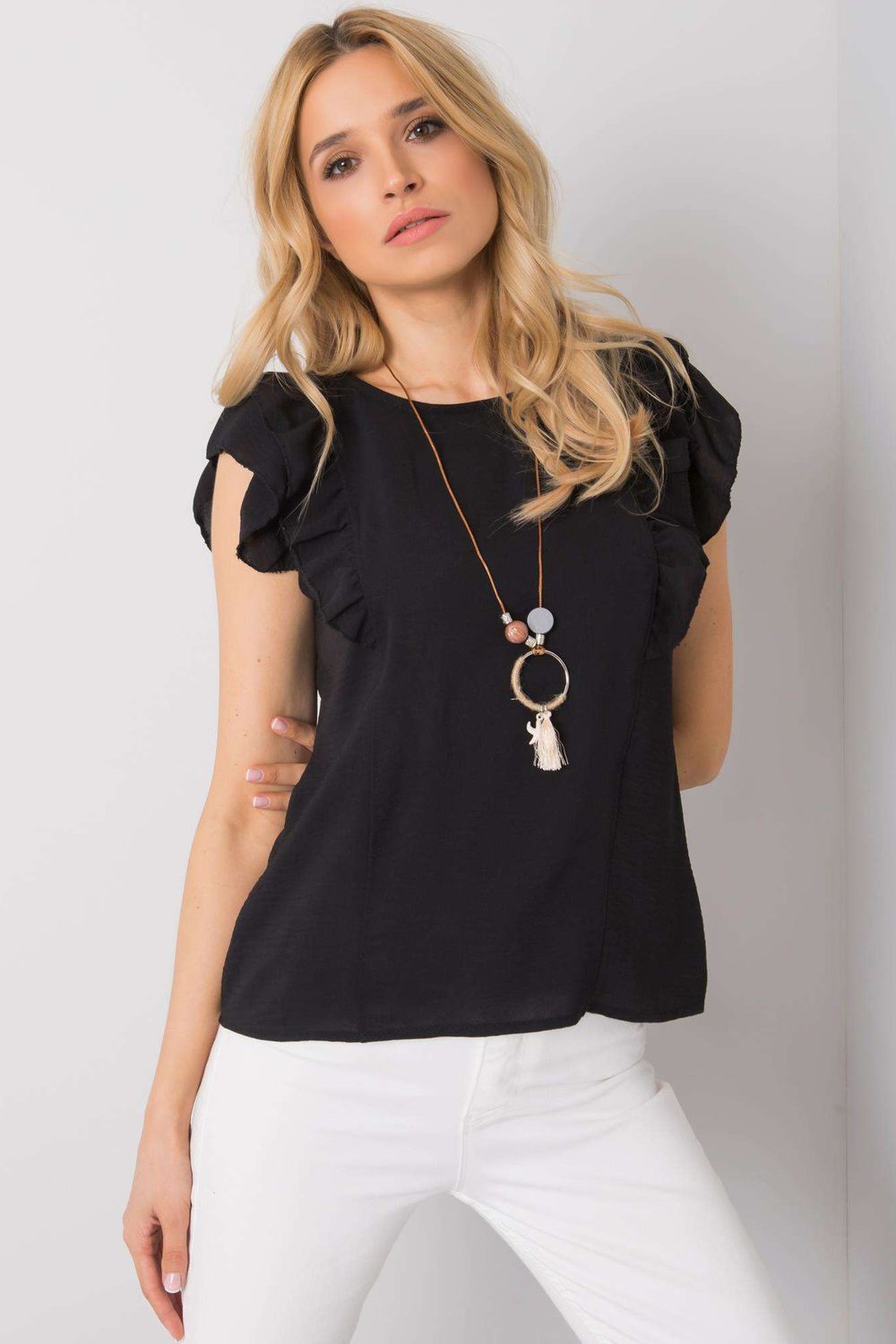 Blouse femme Och Bella Chemisier Chemisier — noir