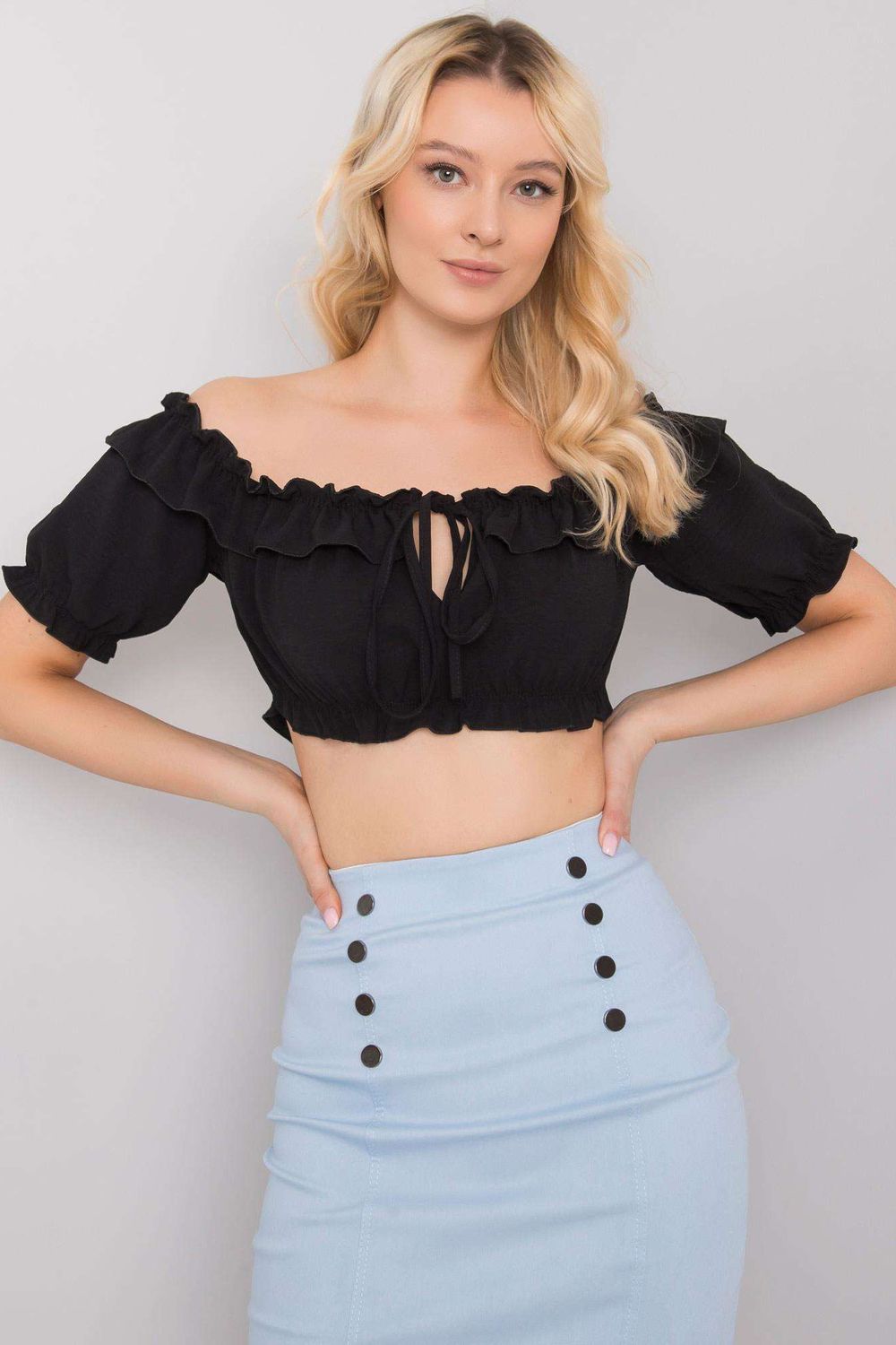 Blouse femme Och Bella Chemisier Chemisier — noir