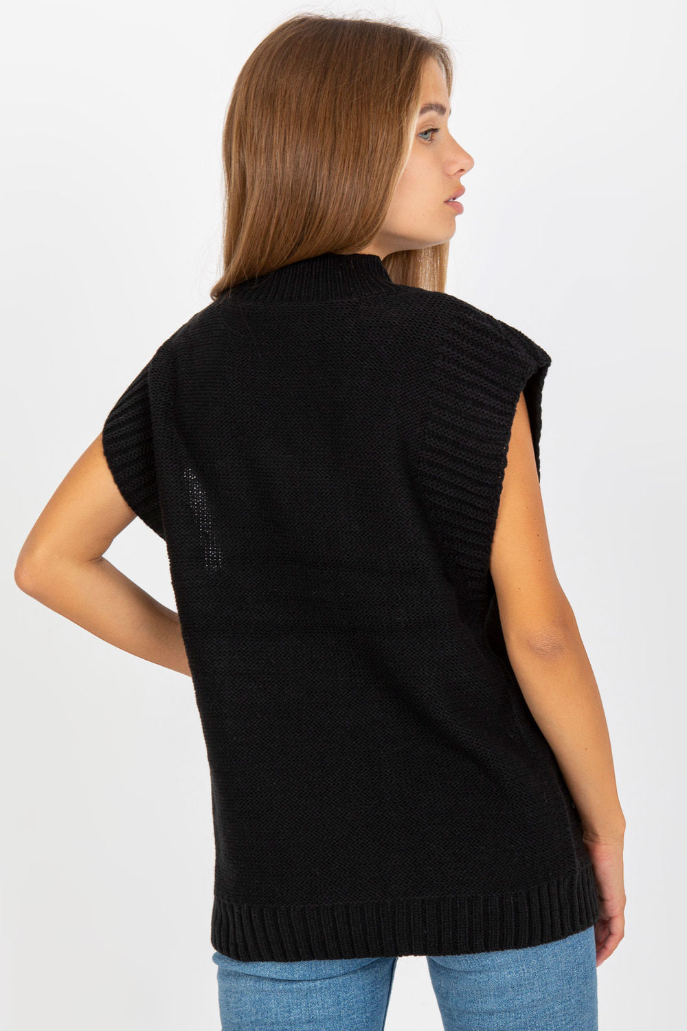 Pull femme Sublevel Gilet Gilet — noir