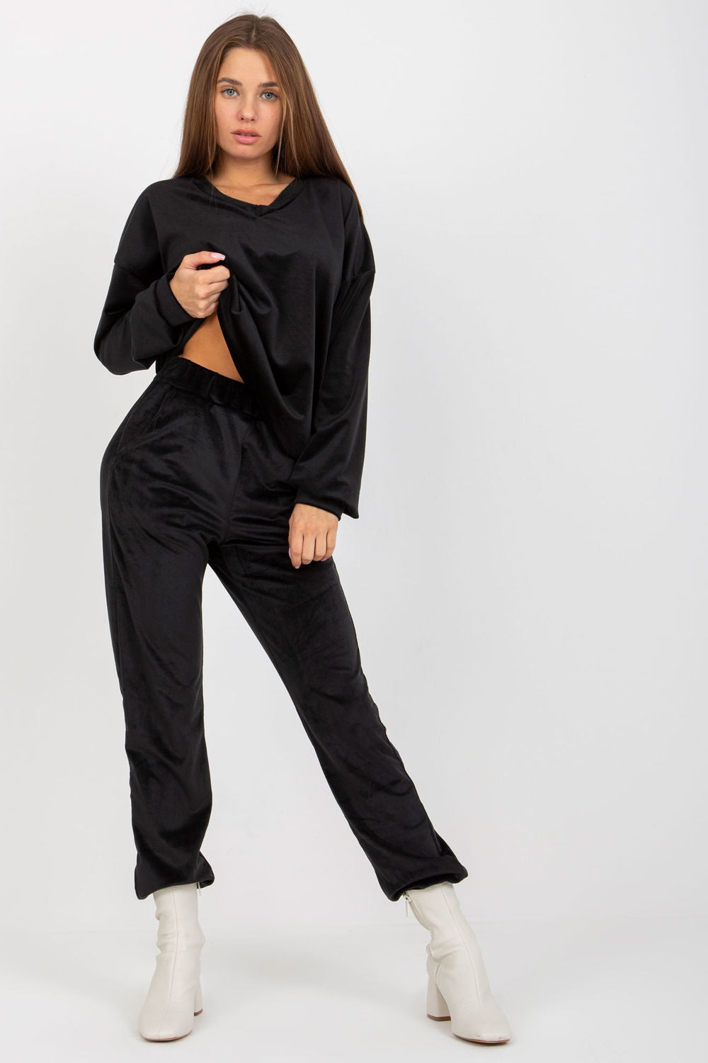 T-shirt femme Rue Paris Sweatshirt Sweatshirt — noir