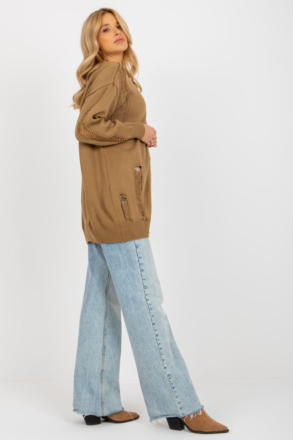 Cardigan femme Rue Paris — brun