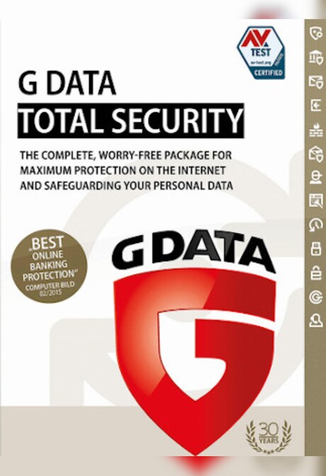G Data Total Security (PC, Android, Mac, iOS) - (3 Devices, 1 Year) - G Data Key - EUROPE