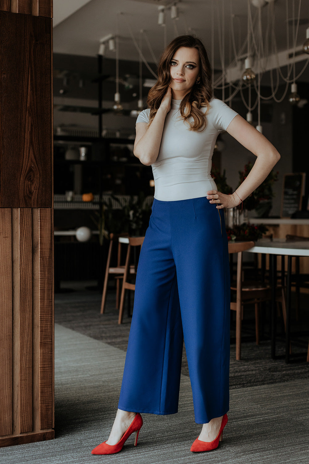 Chaussures à talons femme Tessita Pantalon Pantalon — bleu marine
