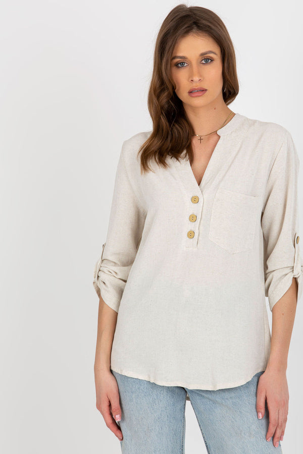 Blouse femme Rue Paris Chemisier Chemisier — beige