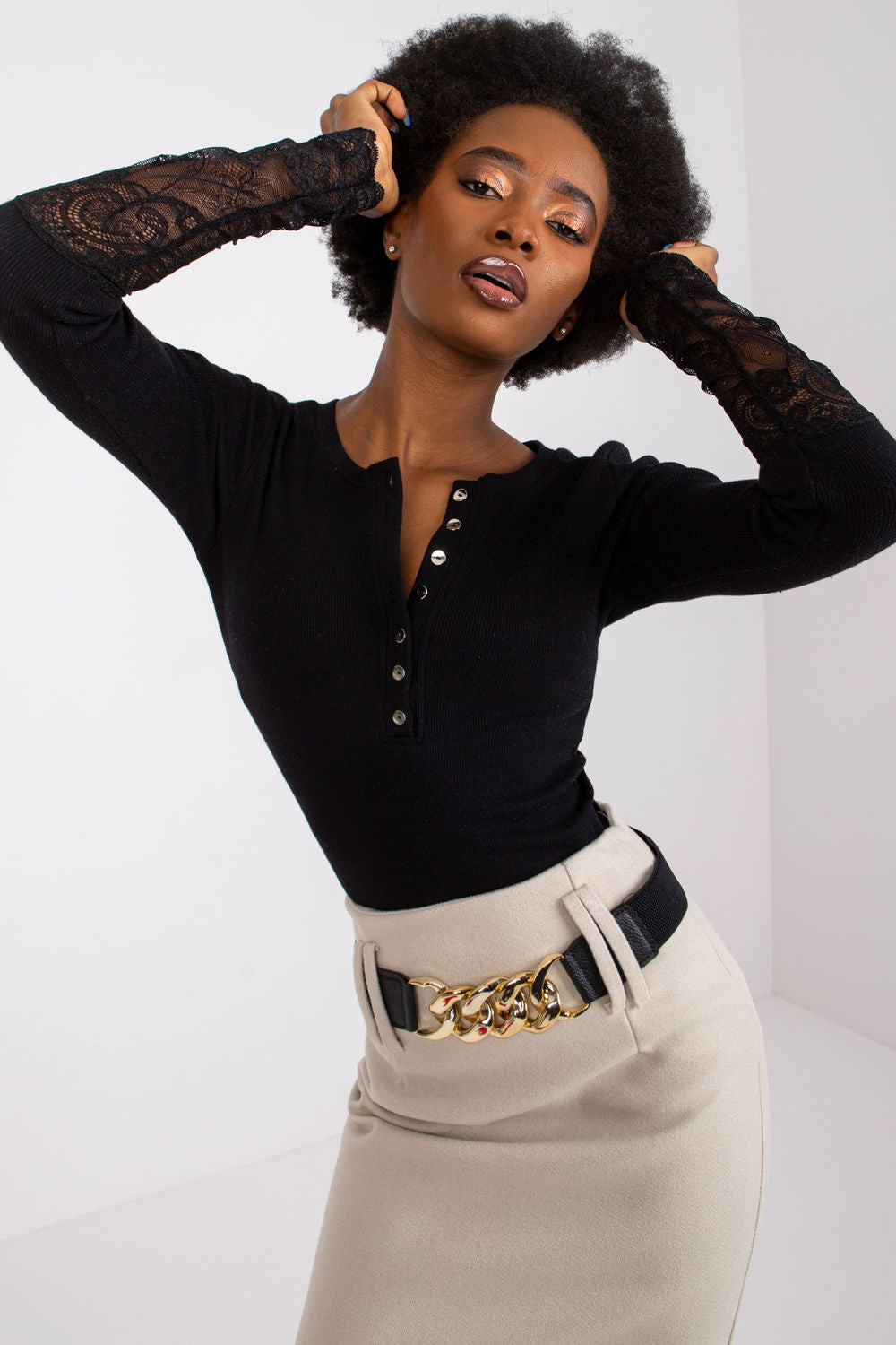 Blouse femme Rue Paris Chemisier Chemisier — noir