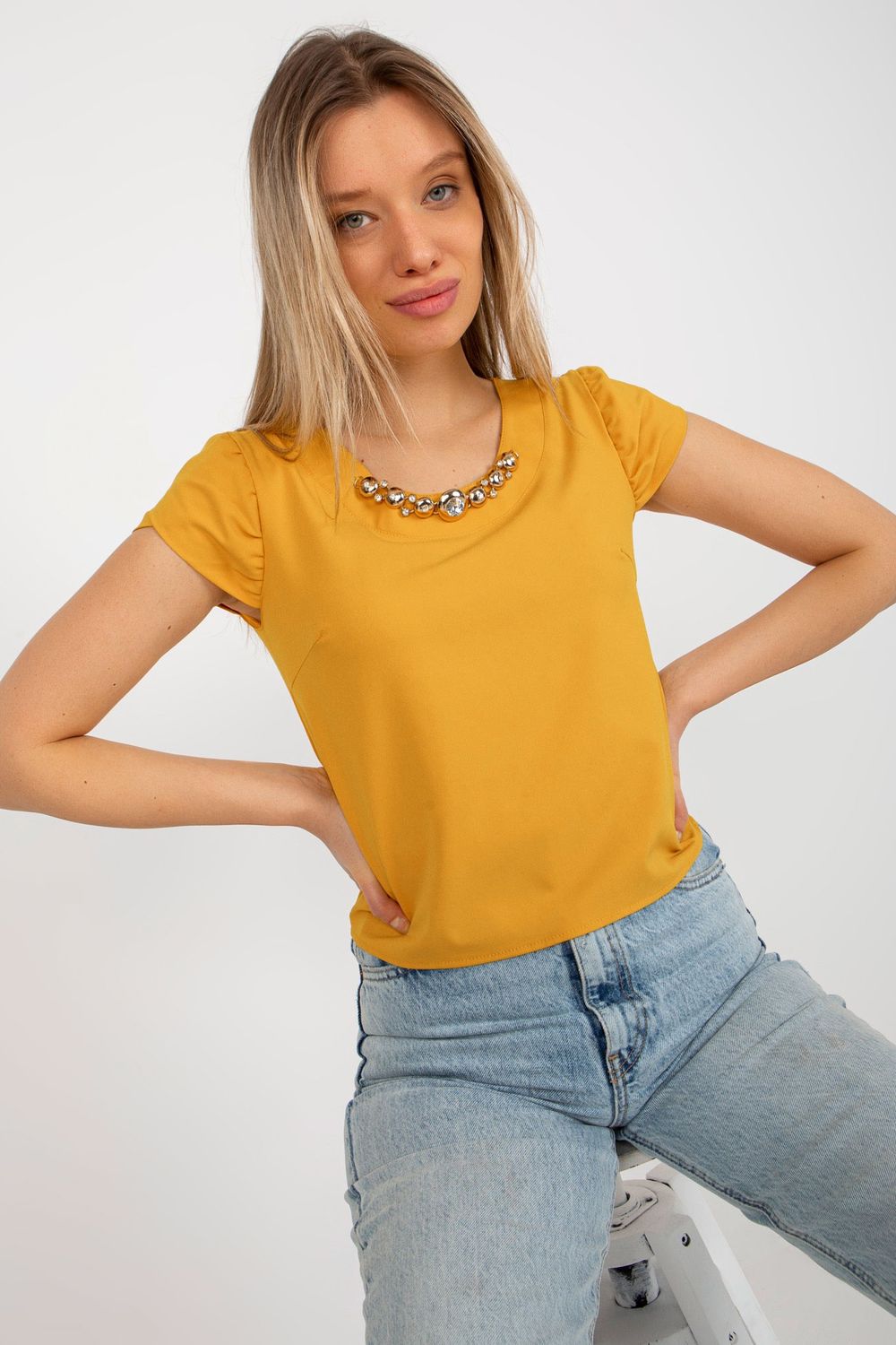 Blouse femme Lakerta Chemisier Chemisier — jaune