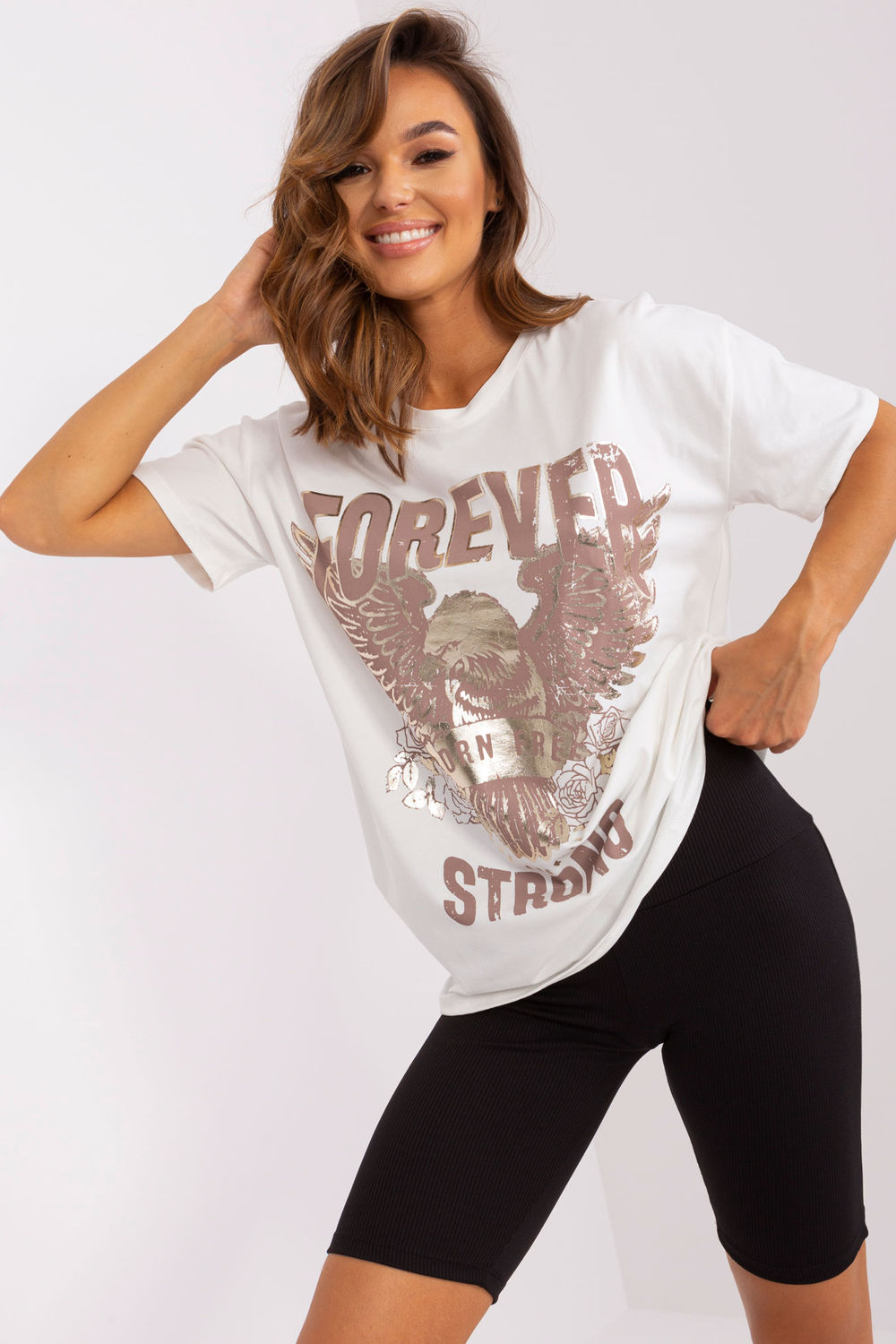 Blouse femme Och Bella T Shirt T — beige