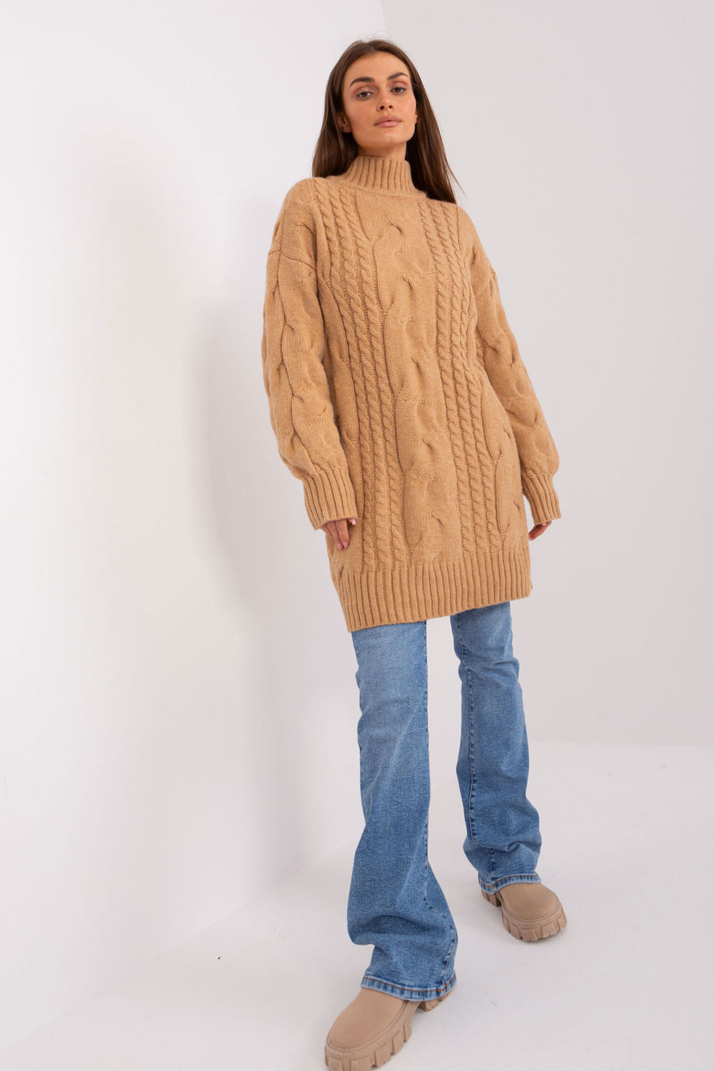 Pull femme AT Chandail Long Chandail — brun