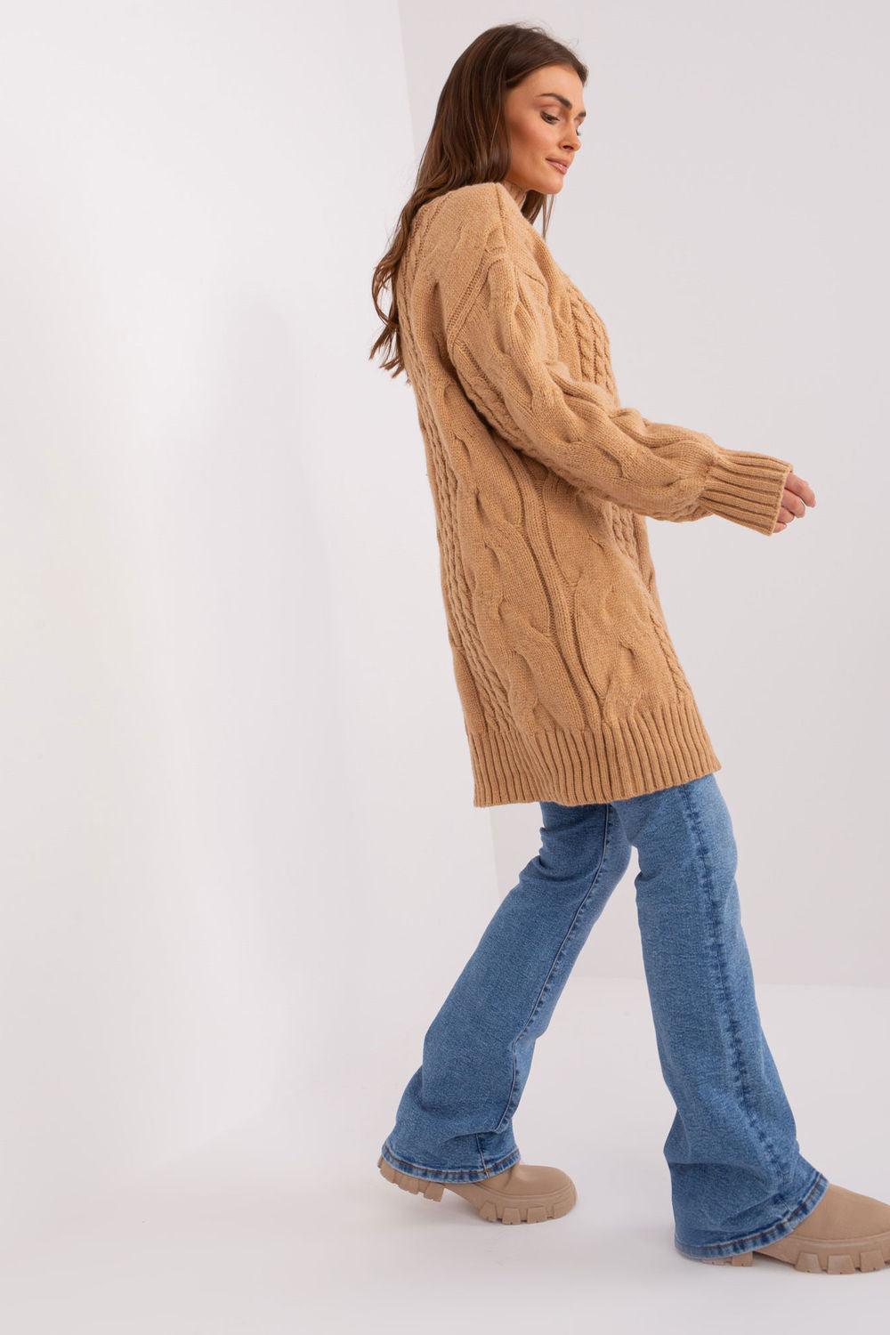 Pull femme AT Chandail Long Chandail — brun