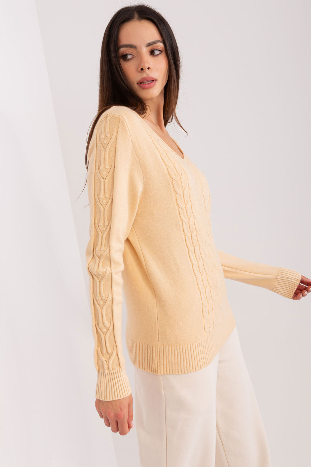 Pull femme AT Chandail Chandail — beige