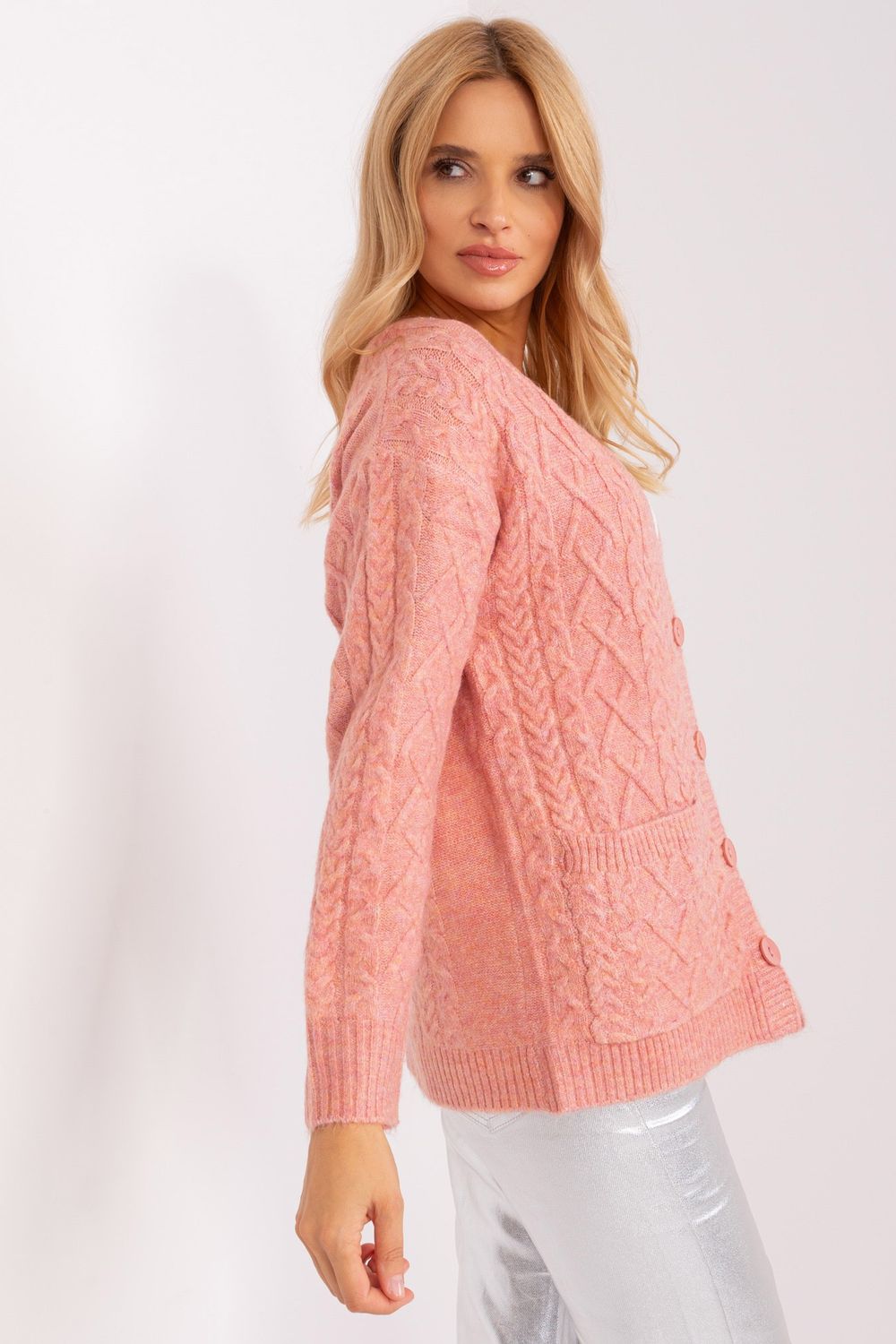 Cardigan femme AT — rosé