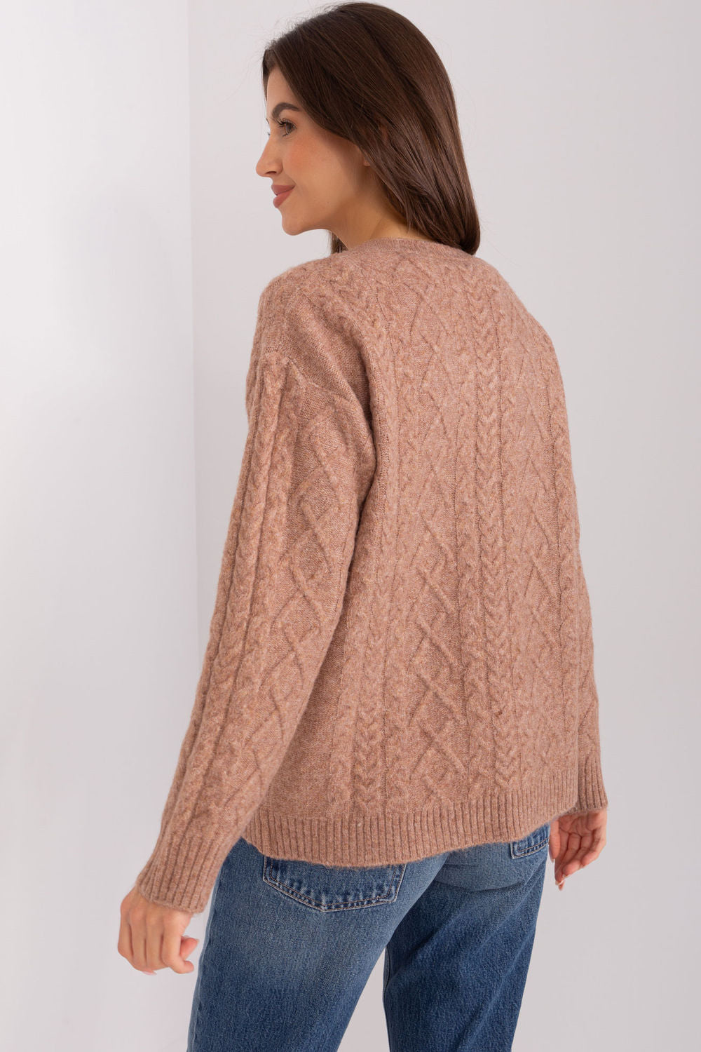 Cardigan femme AT — brun