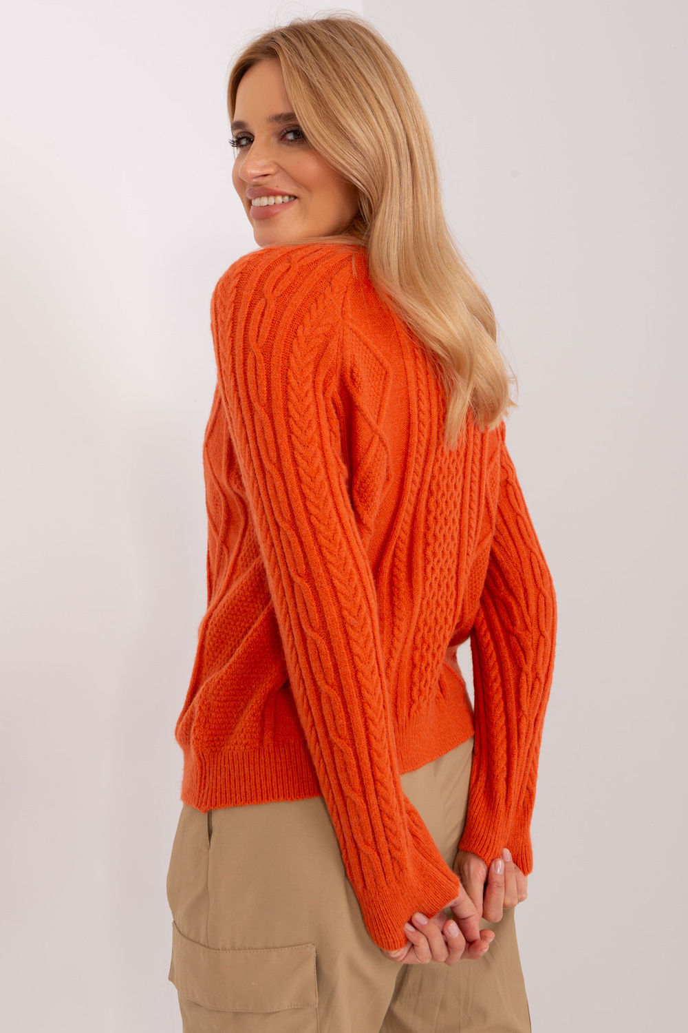 Cardigan femme AT — orange