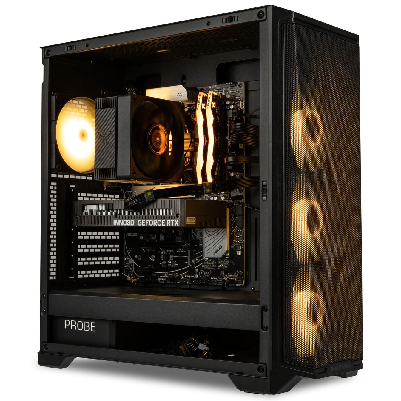 KingForge Gaming-PC Bronze, AMD Ryzen 5 7500F, RTX 5060, Phanteks Eclipse G370A – Fertig-PC avec Windows - King Mod Systems - vue 5
